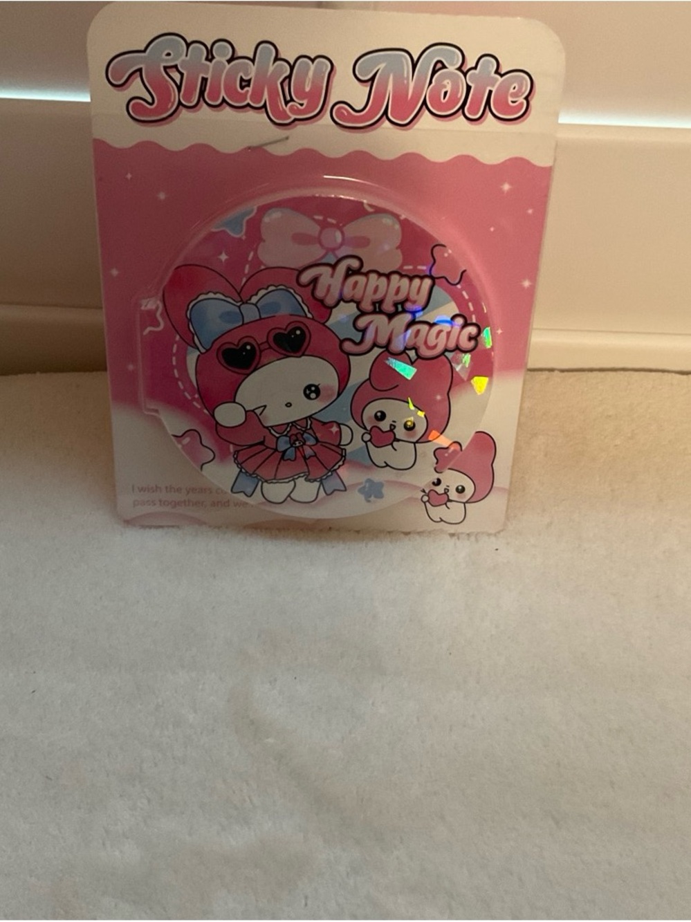 Sanrio Pink Sticky Note Happy Magic Memo Pad